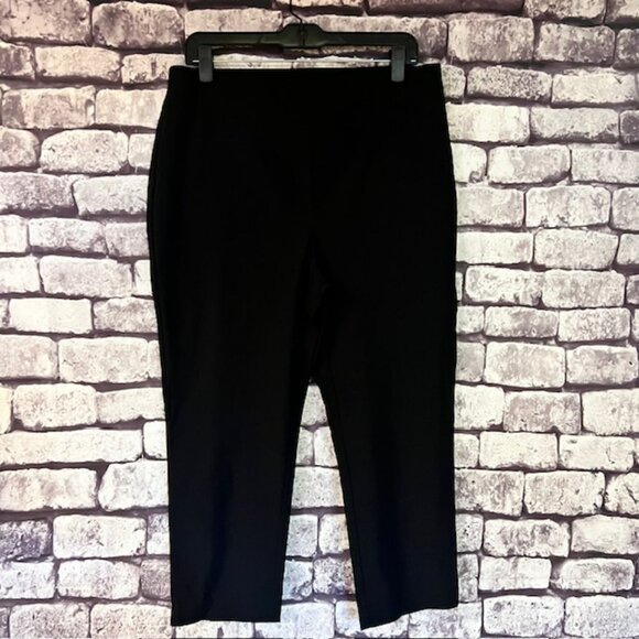 Chico's Black Pull On Crop Pants Size L - Picture 1 of 9